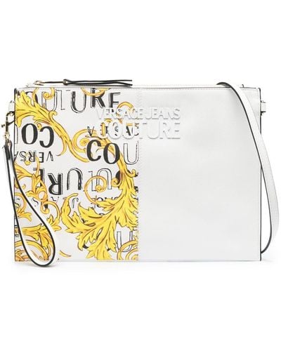 Versace Jeans Couture Logo Couture Print Clutch - Metallic