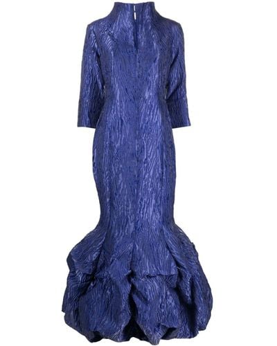Baruni Vestido de fiesta Entrance en jacquard - Azul