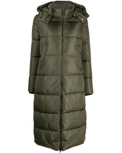 Save The Duck Colette Quilted Hooded Jacket - Green