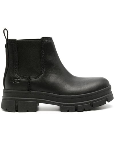 UGG Ashton Leather Chelsea Boots - Black
