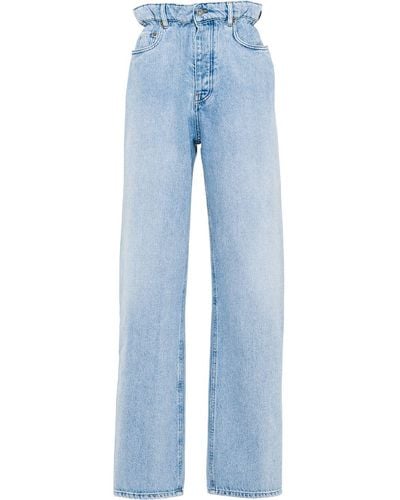 Miu Miu High-waisted Straight-leg Jeans - Blue