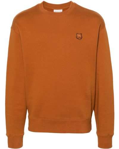 Maison Kitsuné Bold Fox Head Cotton Sweatshirt - Men's - Cotton - Brown