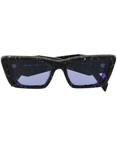Prada Gafas de sol oversize con montura rectangular - Azul