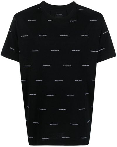 Givenchy 4g Logo-print Cotton T-shirt - Black