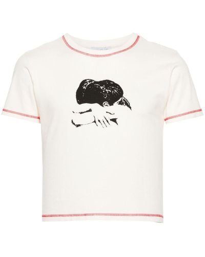 Carne Bollente T-shirt The Cuddle - Bianco