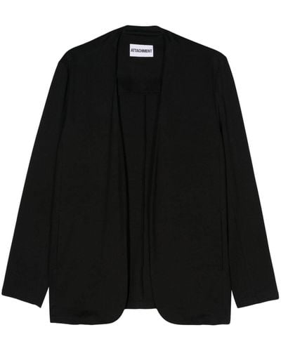 Attachment Cotton Jersey Jacket - Black