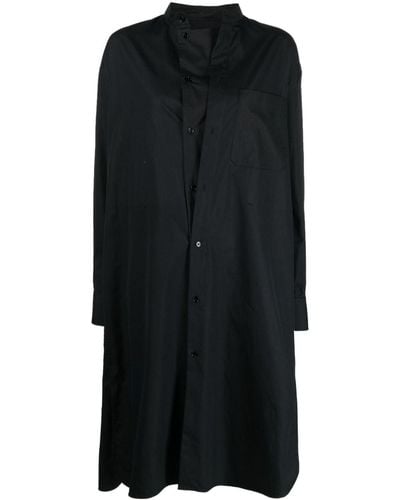 Lemaire Vestido camisero con cuello mao - Negro