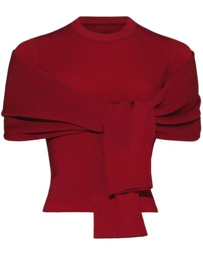 Jacquemus Le Haut Rica Twisted Top - Red