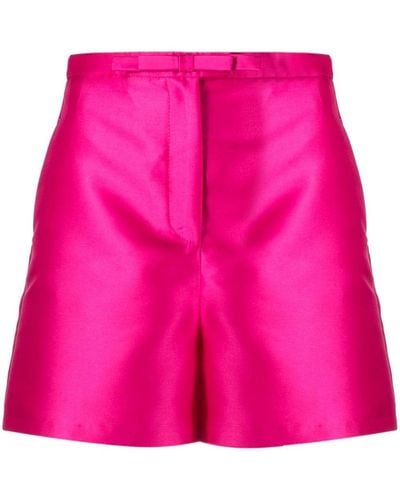 Blanca Vita Satin-finish Tailored Shorts - Pink