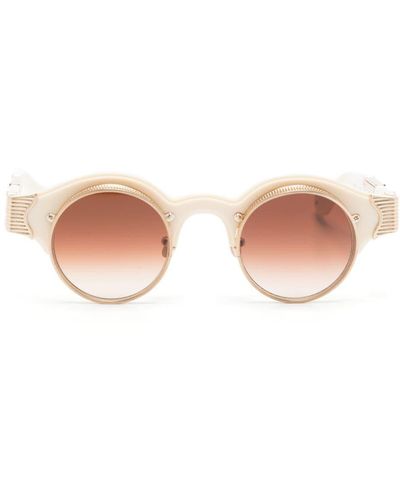 Matsuda Engraved-detail Round-frame Sunglasses - Pink