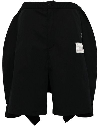 Maison Mihara Yasuhiro Deconstructed Combo Cotton Shorts - Black