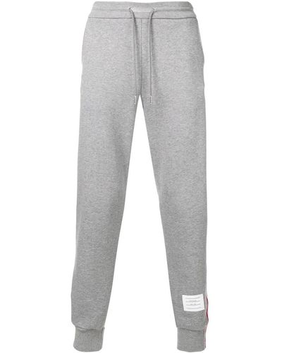 Thom Browne Rwb Stripe Loopback Sweatpants - Grey
