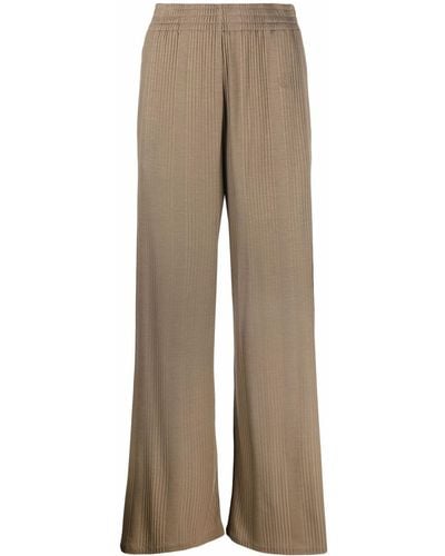 MM6 by Maison Martin Margiela Wide-leg Pleated Trousers - Brown