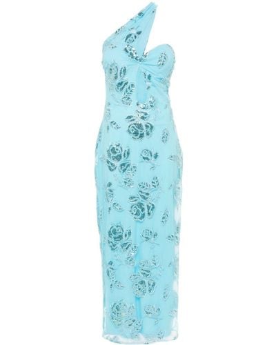 ROTATE BIRGER CHRISTENSEN Sequin-embellished Maxi Dress - Blue