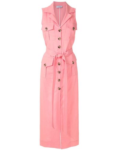 Olympiah Bryone Tie Midi Dress - Pink