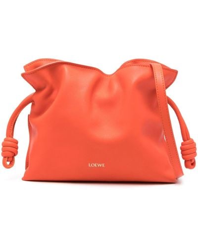 Loewe Flamenco Mini Leather Bag - Red