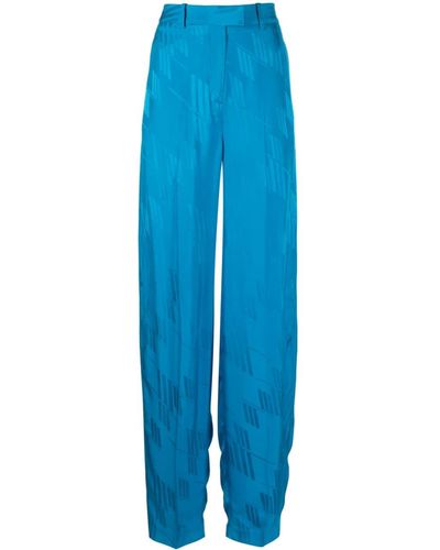 The Attico Jagger Houndstooth Trousers - Blue