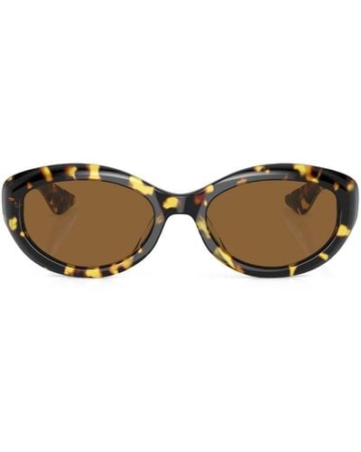 Oliver Peoples Tortoiseshell-effect Oval Sunglasses - Brown
