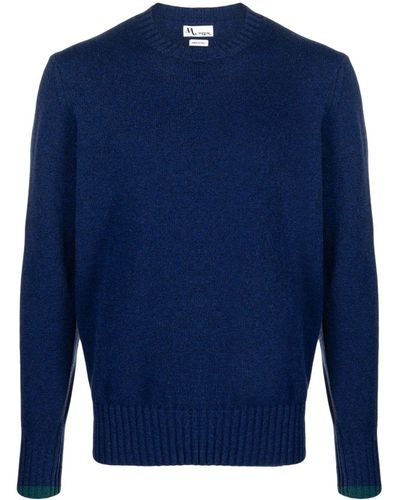 Doppiaa Crew-neck wool-blend jumper - Azul