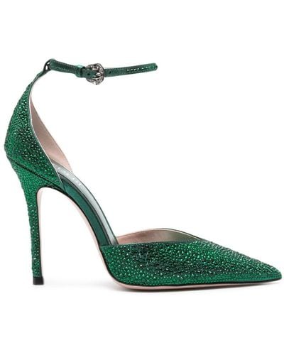 Gedebe 80mm Crystal-embellished Court Shoes - Green