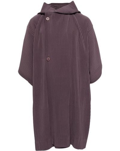 Homme Plissé Issey Miyake Mc January Pleated Coat - Purple