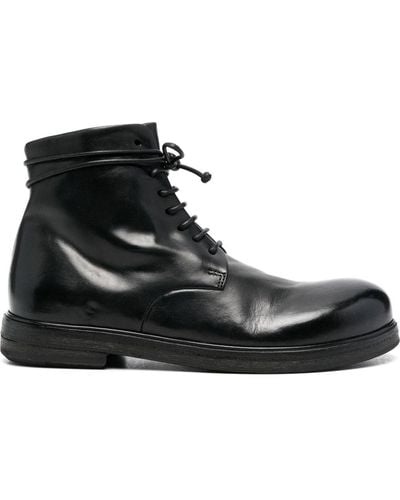 Marsèll Polished-leather Lace-up Boots - Black