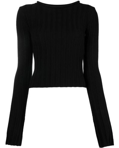 Filippa K Ribbed-knit Cotton Jumper - Black