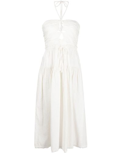 Ulla Johnson Ella Halterneck Midi Dress - White