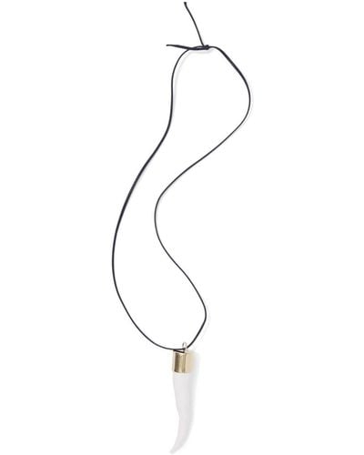Proenza Schouler Horn Halsketting Met Hanger - Wit