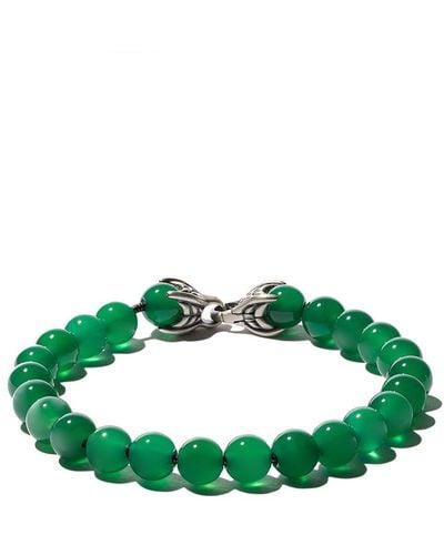 David Yurman Pulsera Spiritual Beads con ónix verde