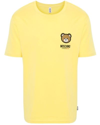 Moschino T-Shirt mit Teddy - Gelb