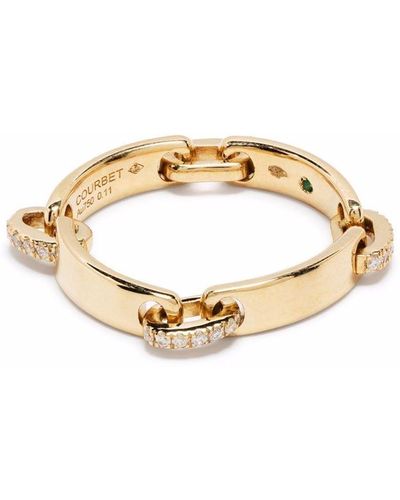 COURBET 18kt Recycled Yellow Gold Celeste Laboratory-grown Diamond Band Ring - Metallic