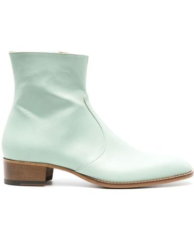 SCAROSSO Warren Leather Chelsea Boots - Green
