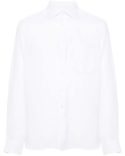 Sease Chemise en lin à poche plaquée - Blanc