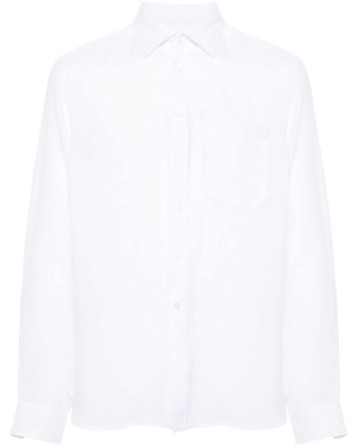 Sease Patch-pocket Linen Shirt - White