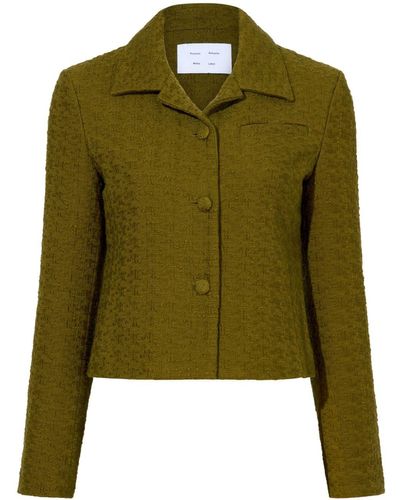 Proenza Schouler Quinn Tweed Jacket - Green