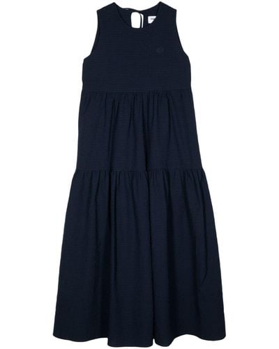 Chocoolate Tiered Sleeveless Dress - Blue