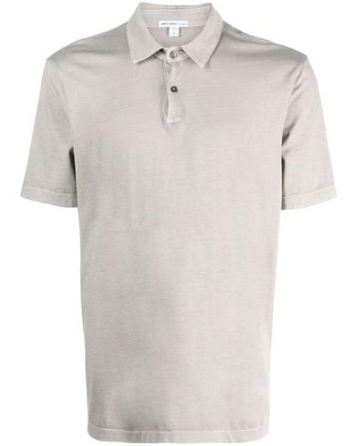 James Perse Short-sleeve Supima-cotton Polo Shirt - Grey