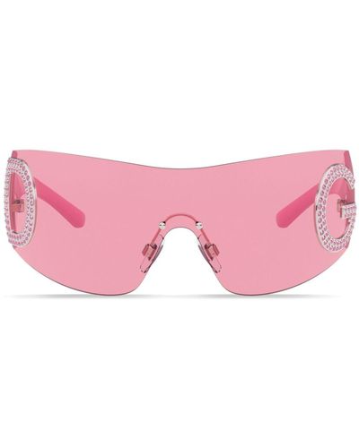 Dolce & Gabbana Re-edition Shield Logo Sunglasses - Pink