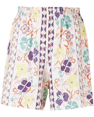 See By Chloé Shorts con estampado floral - Blanco