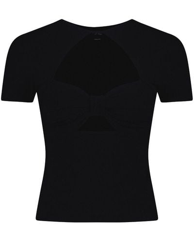 Giambattista Valli Cut-out Short-sleeve Top - Black