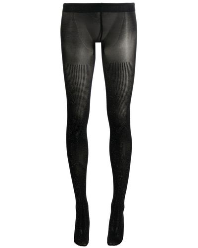 Wolford X Sergio Rossi Studded Tights - Black