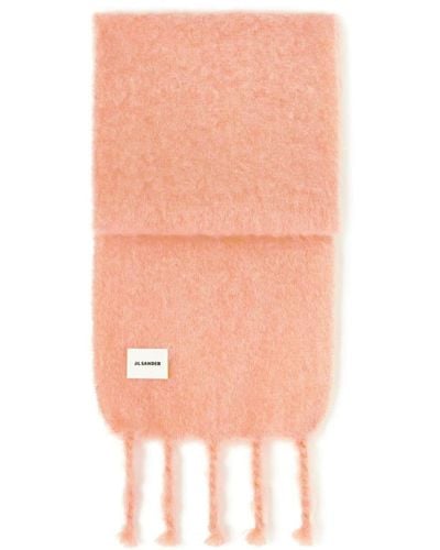 Jil Sander Knitted Mohair Scarf - Pink