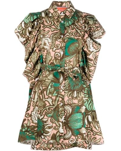 La DoubleJ Kleid mit Rüschendetail - Grün