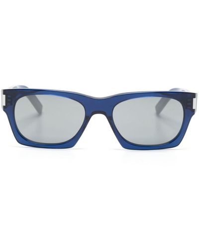 Saint Laurent Sl 402 Square-frame Sunglasses - Blue