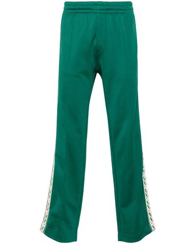 Casablancabrand Logo-appliqué Elasticated-waist Track Trousers - Green