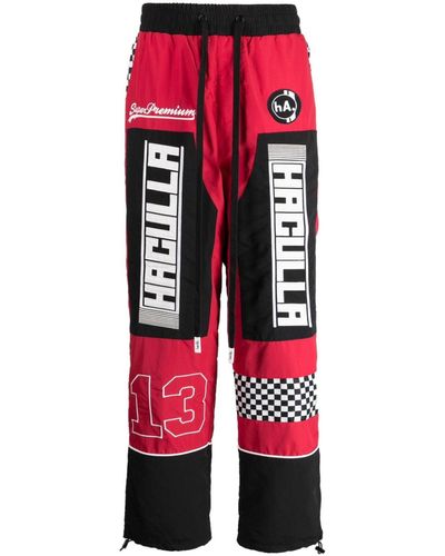 Haculla Pantalon de jogging Super Premium Racer à logo imprimé - Rouge