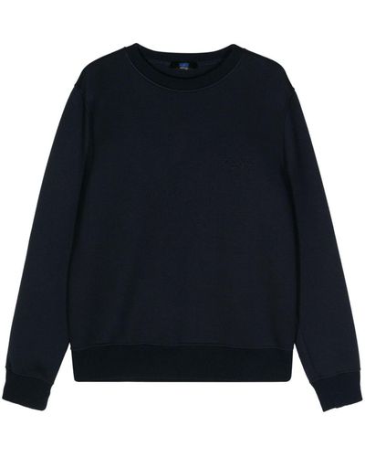 Kiton Long-sleeve Logo-embossed Sweatshirt - Blue