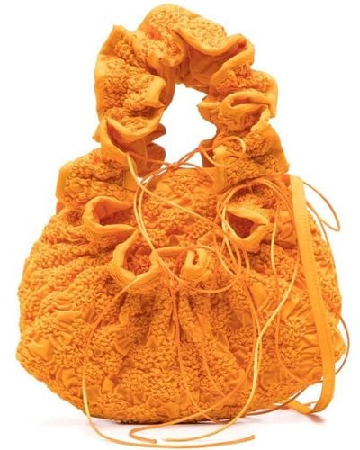 Cecilie Bahnsen Handtasche mit Rüschen - Orange