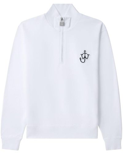 JW Anderson Logo-embroidered Padlock-detail Sweatshirt - White